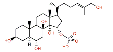 (24E)-5a-Cholest-24-en-3b,6a,8,14,15a,26-hexol 15-sulfate